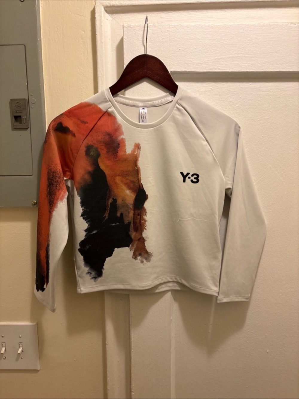 Women’s Y-3 Adidas Tennis Crewneck crop Top Graphic size Medium